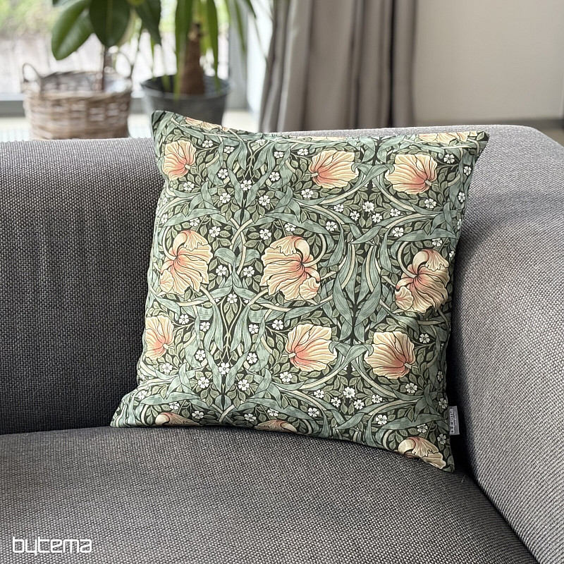 Funda de almohada decorativa FLORES DORADAS