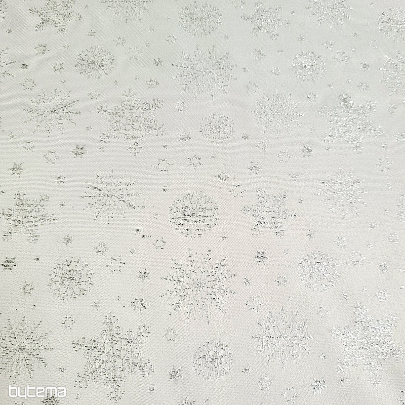 Tela decorativa teflón FLAKES COPO LUREX plata