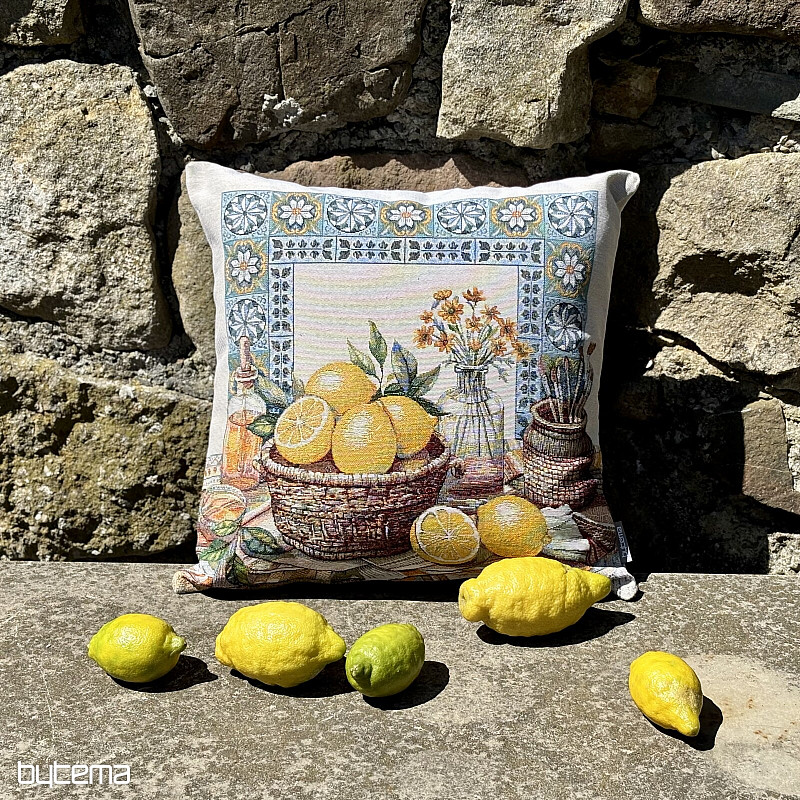 Funda de almohada de tapiz NATURALEZA MUERTA CON LIMONES