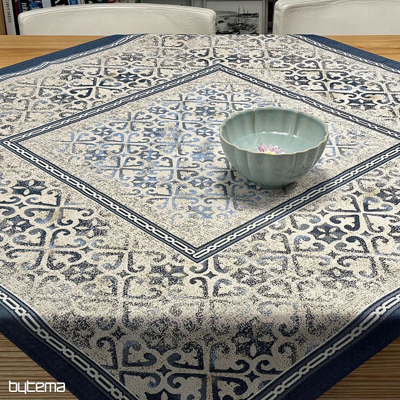 Mantel tapiz y bufanda ADORNO AZUL
