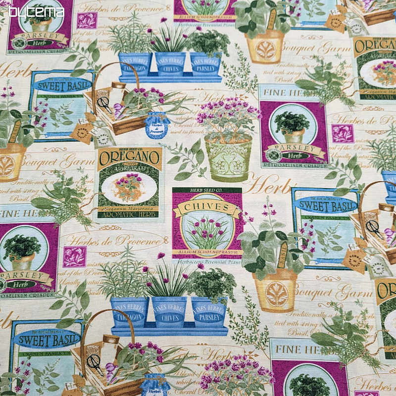 Telas decorativas BOTANIK violeta