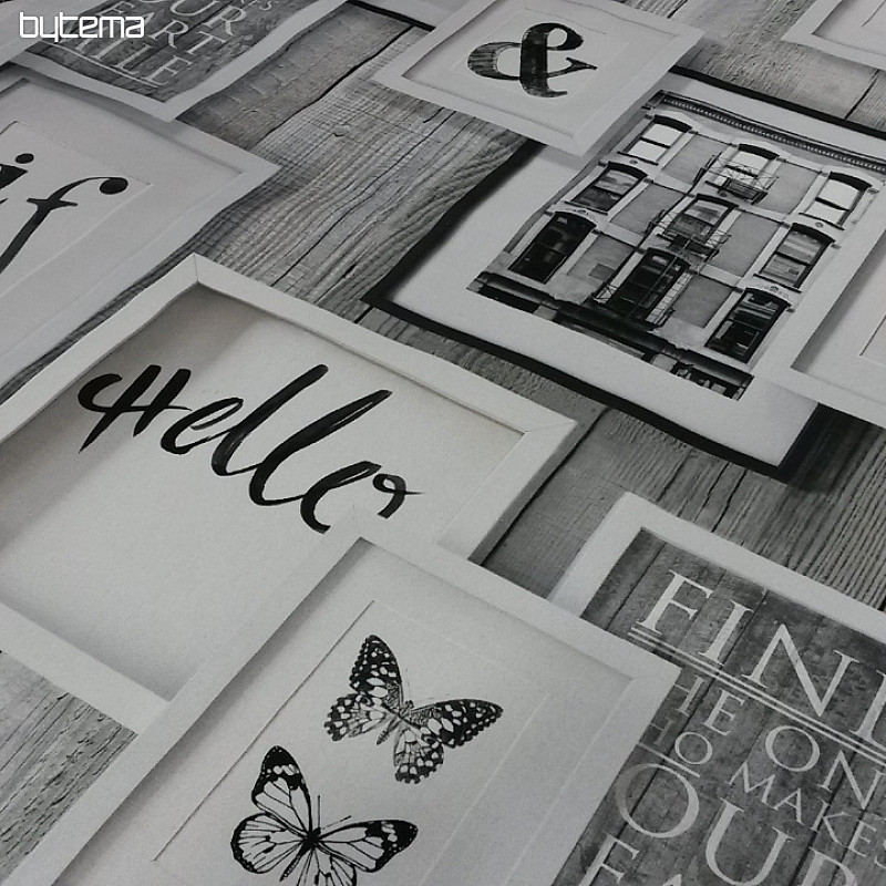 Tela decorativa 3D Mariposas b/n
