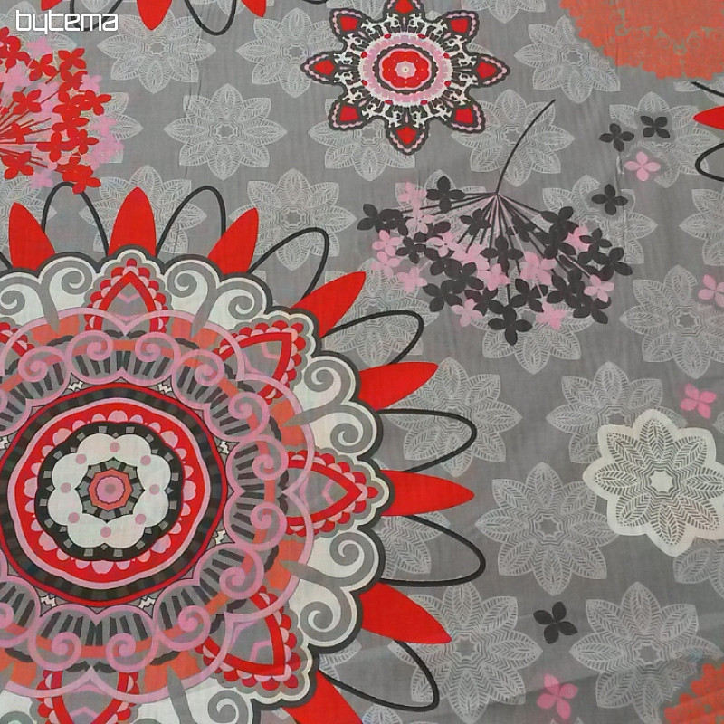 Tela decorativa MANDALA grande gris