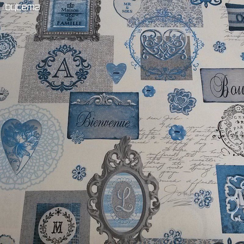 Tela decorativa NOSTALGIA azul