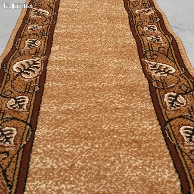 Alfombra de pasillo FELIKS hojas beige