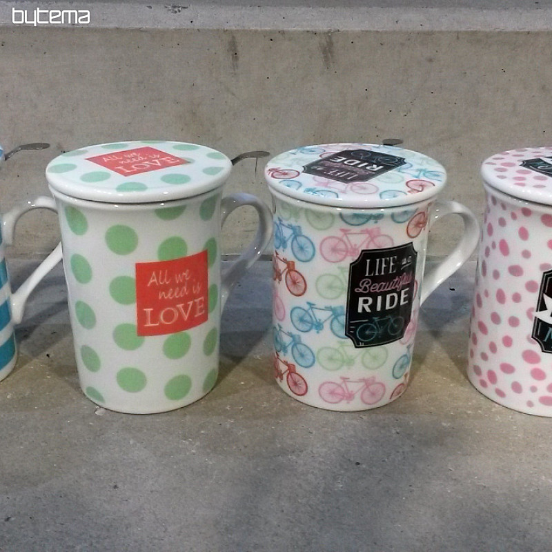 Taza con tapa y colador SUMMER RIDE 280ml