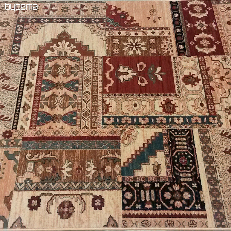 Lujosas alfombras de lana ROYAL PATCHWORK multi crema