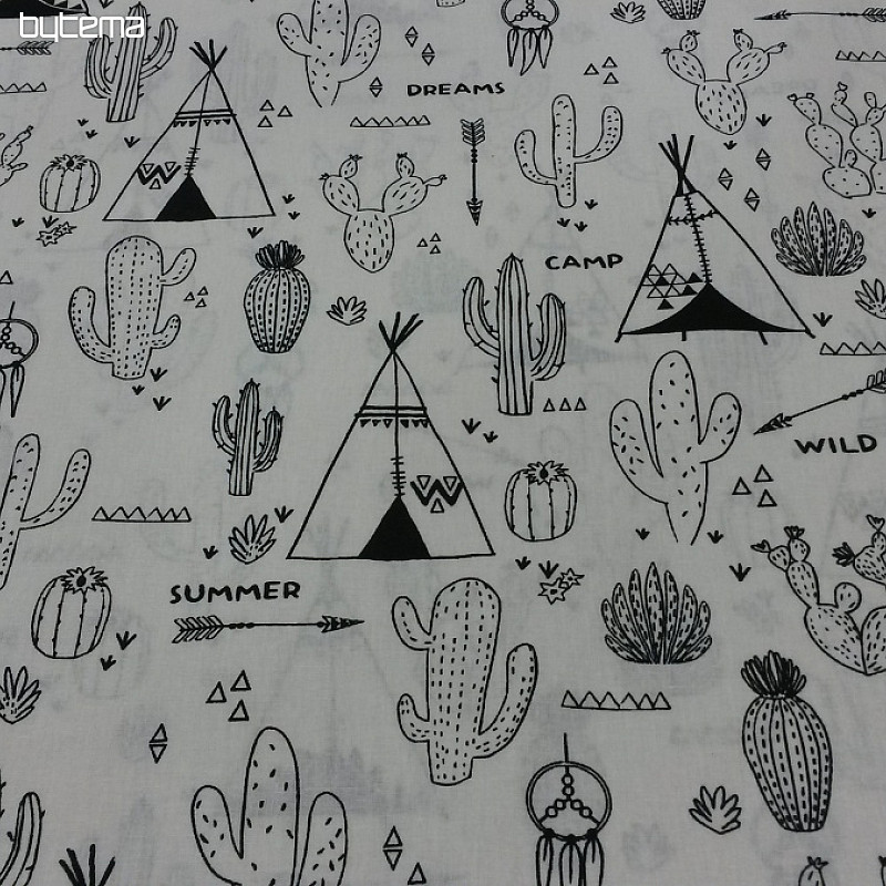 Tela para pintar campamento indio.