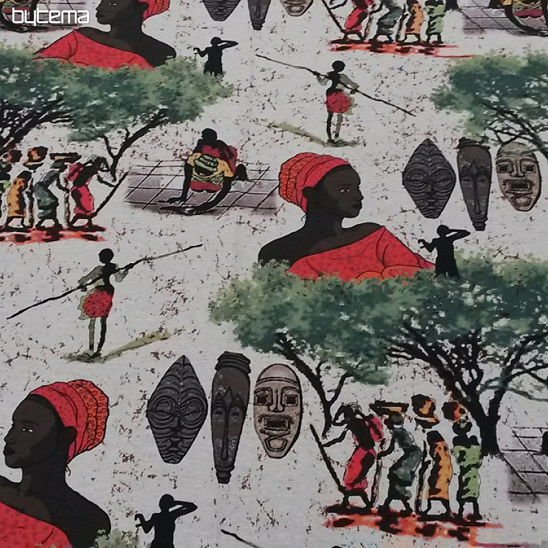 Tela decorativa de diseño ÁFRICA verde