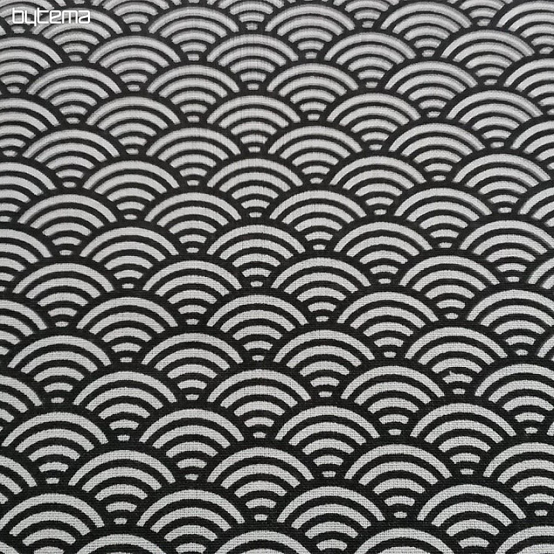 Tela de algodón SUSHIS gris oscuro