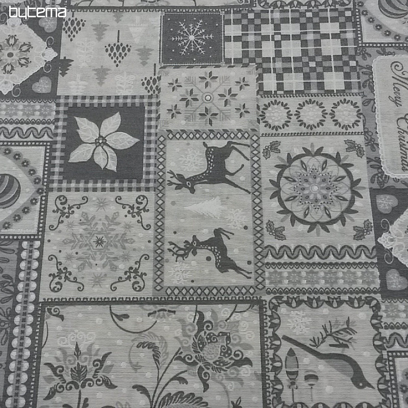 Tela decorativa navideña TIROL gris