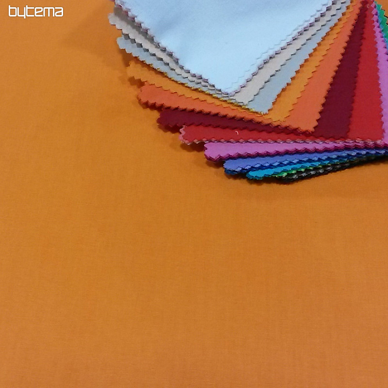 Tela de algodón UNI naranja fresco