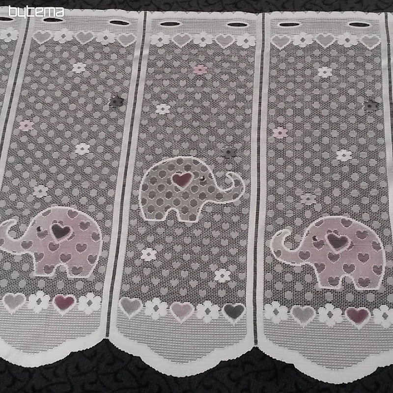 Cortina jacquard infantil ELEFANTES II.