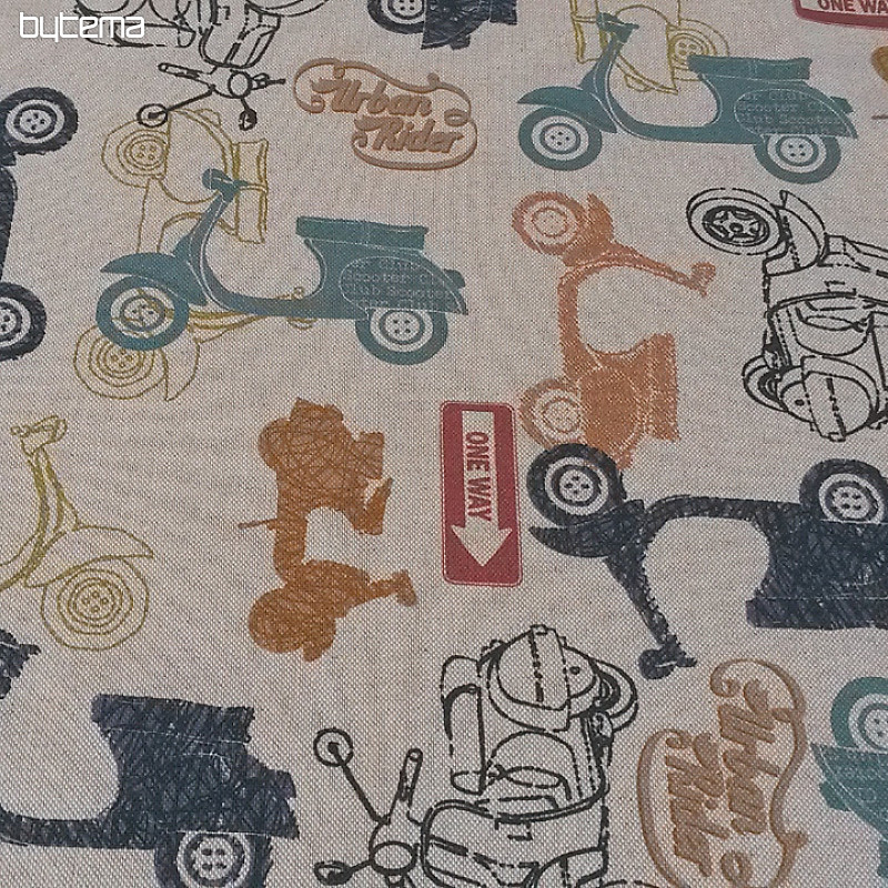 Tela decorativa para scooters VESPA, impresión digital.