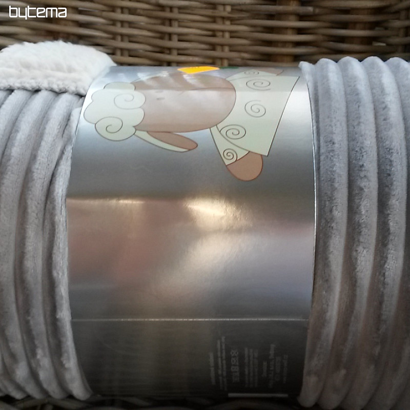 manta de microfibra pana OVEJA EXTRA SUAVE - st. gris