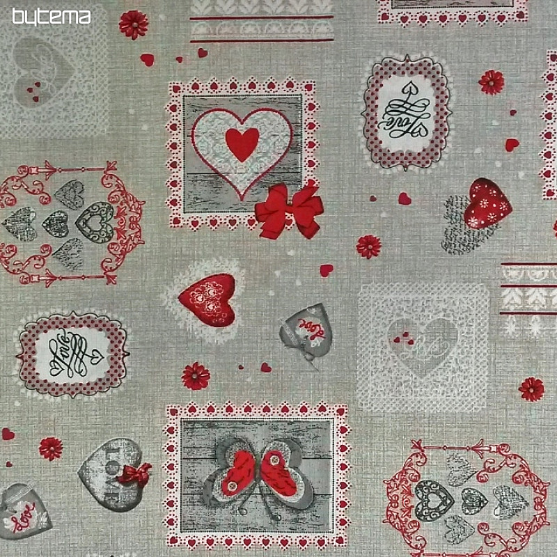 Tela decorativa CARLA rojo