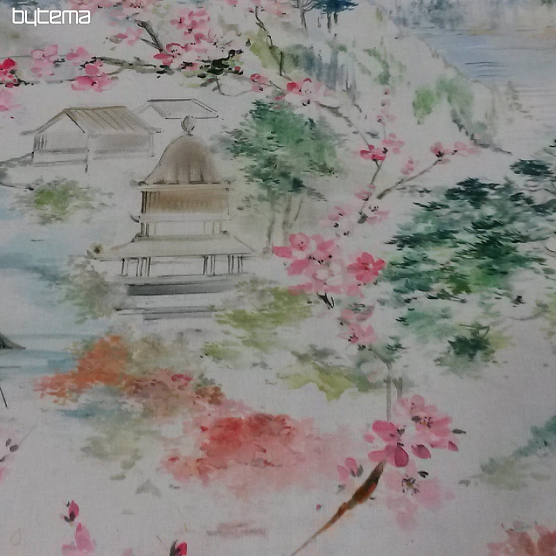 Tela decorativa MIDORI Paisaje japonés