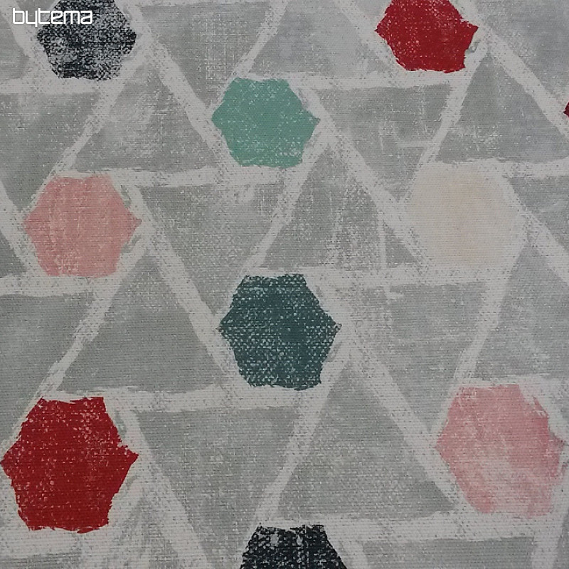 Tela decorativa MOKKA GEO 2 rojo