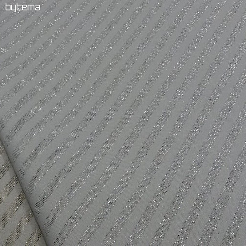 Manteles y pañuelos navideños Rayas plata natur