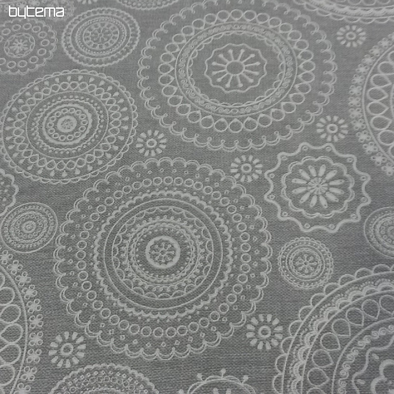 Tela decorativa MANDALA FONDO gris