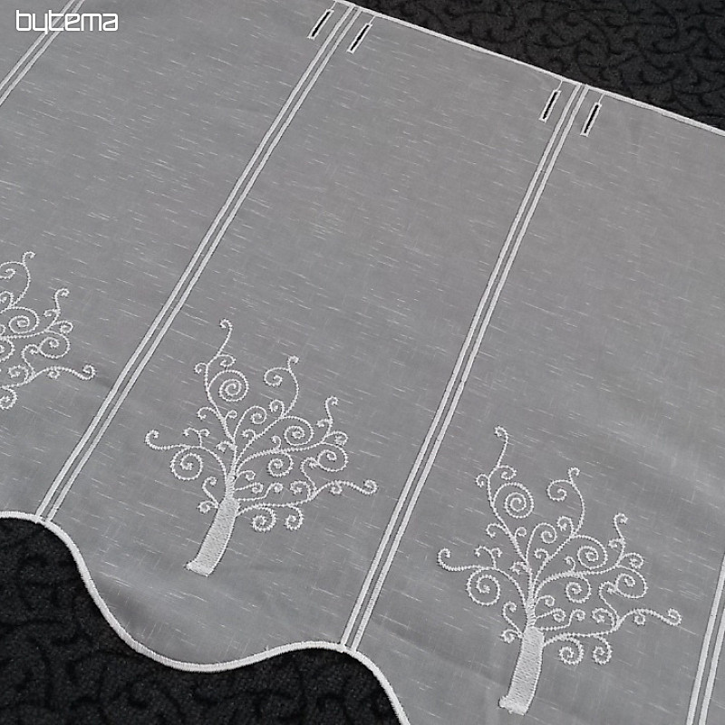 Cortina bordada para vidriera 11646 blanco