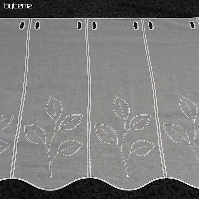 Cortina bordada para vidriera 11650 blanco
