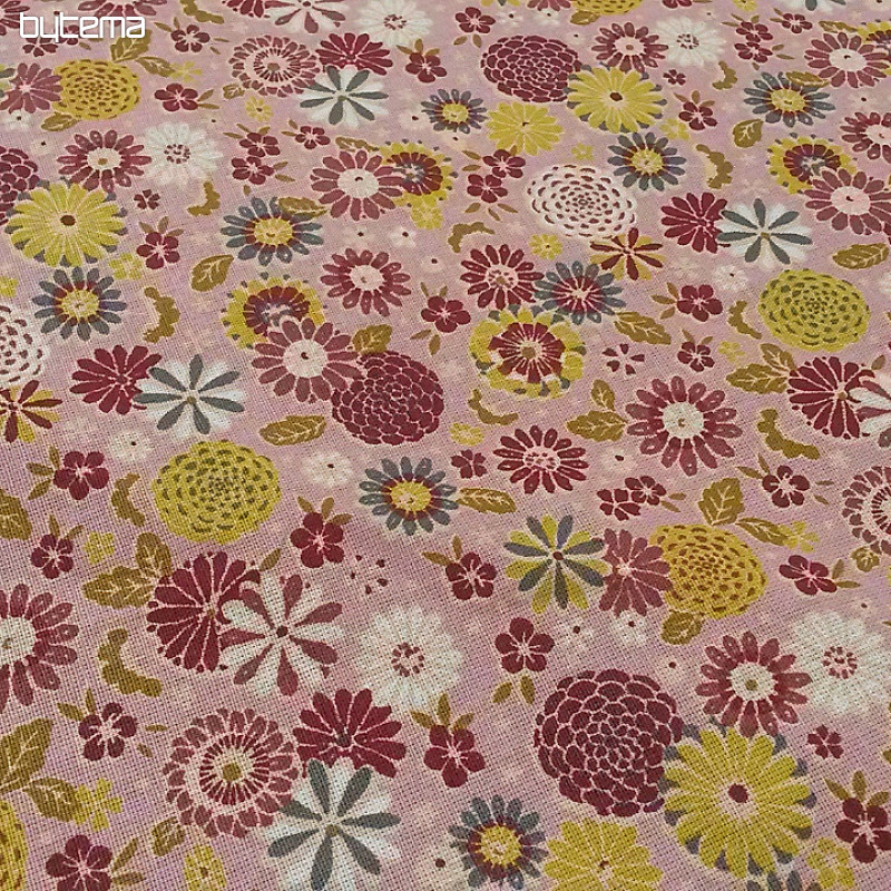 Tela de algodón MISAKI flores fucsia