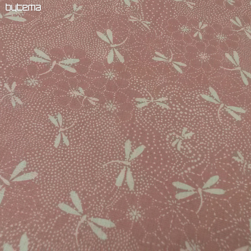Tela de algodón LIBÉLULA rosa