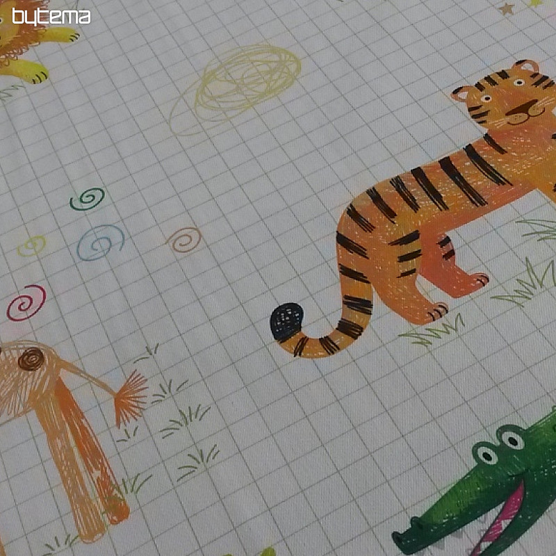 Tela decorativa infantil dibujos animados ZOO