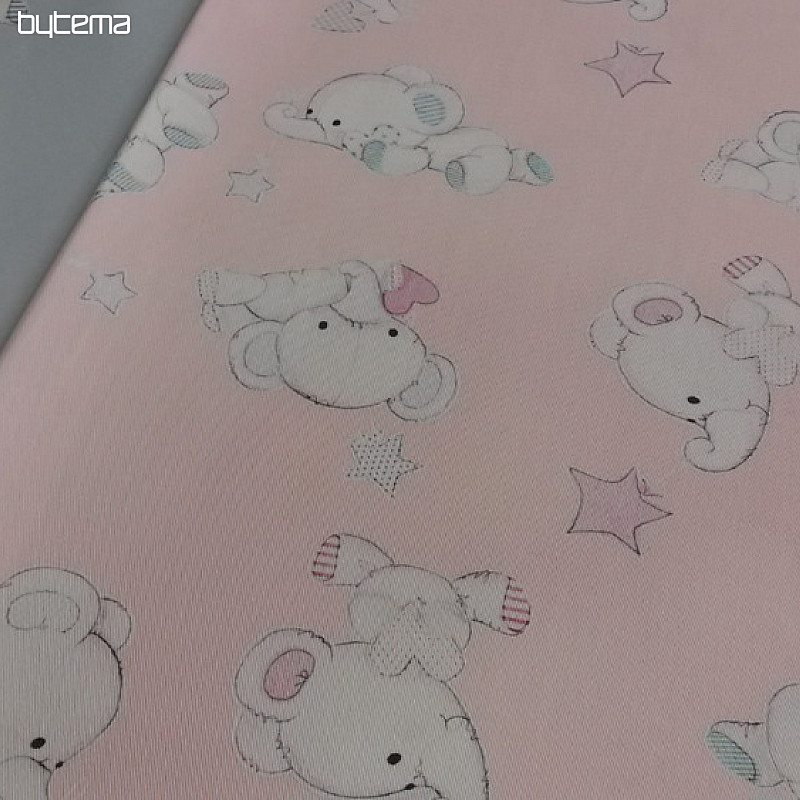 Tela decorativa infantil SLONI rosa