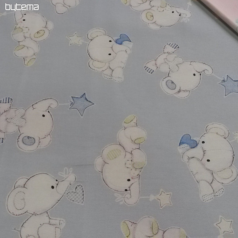 Tela decorativa infantil SLONI azul