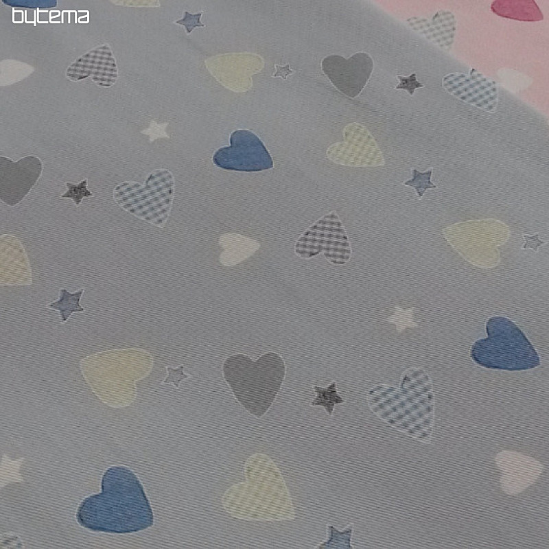 Tela decorativa infantil CORAZÓN azul