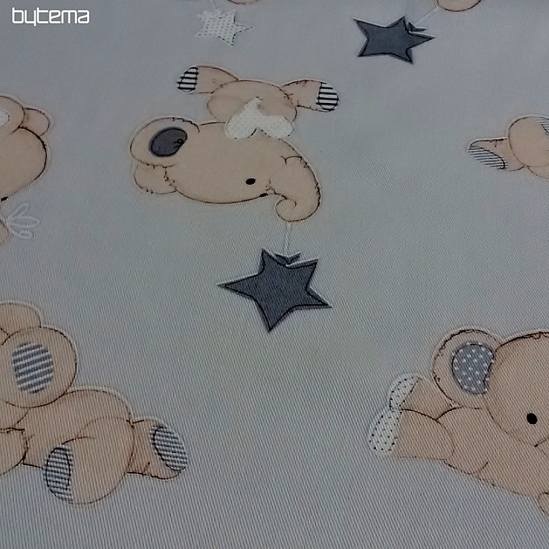 Tela decorativa infantil SLONI gris