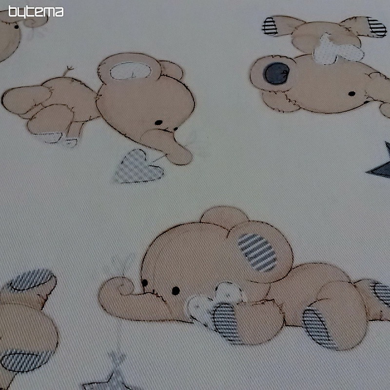 Tela decorativa infantil SLONI crema