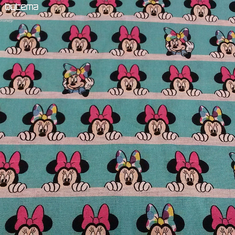 Tela algodon MINNIE turquesa