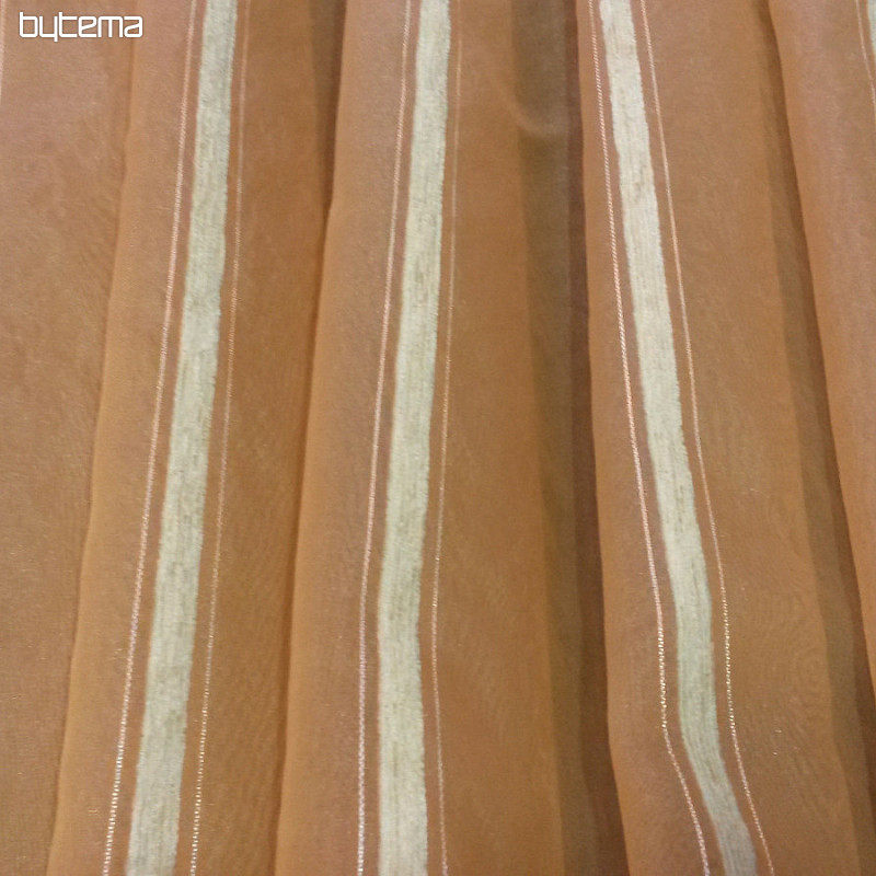 Cortina - organza con chenilla ocre