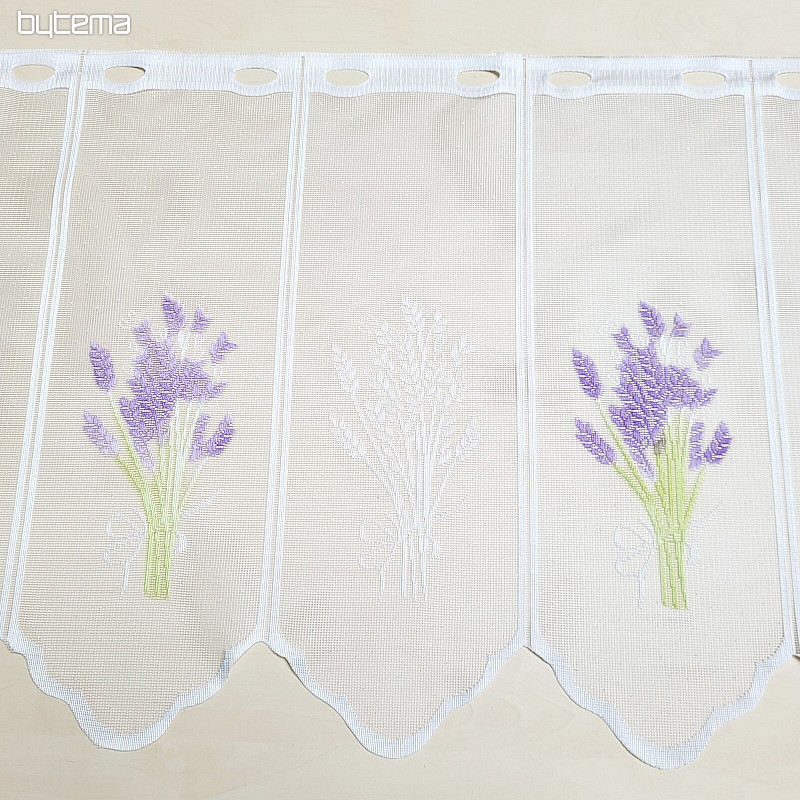 Cortina jacquard para vidrieras LAVANDA