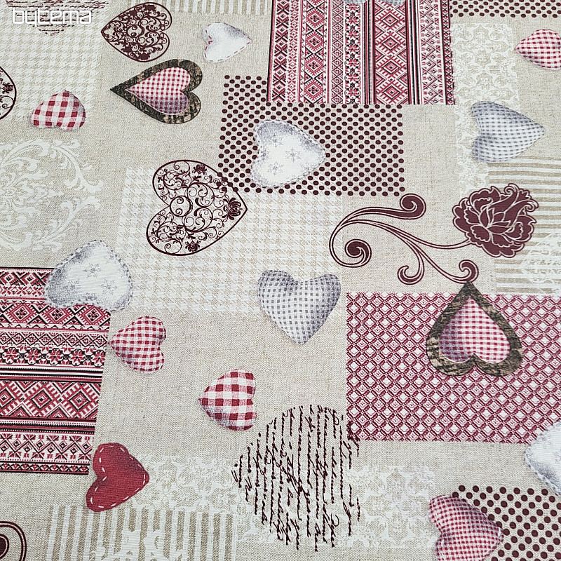 Tela decorativa MAX LOVE burdeos