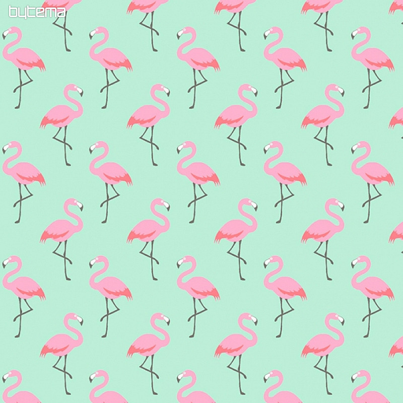 Tela de algodón FLAMINGO turquesa