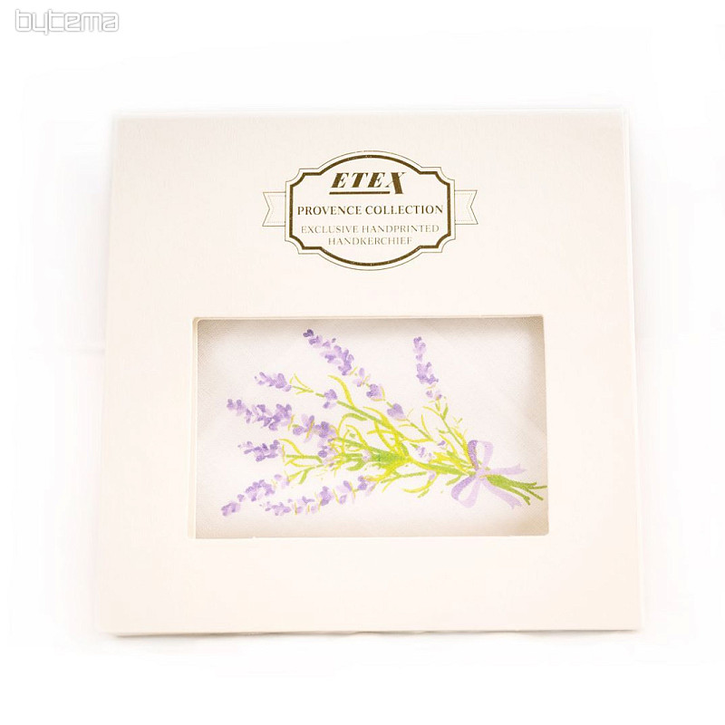 Pañuelos de tela mujer - pañuelo estampado a mano Lavanda 1ud