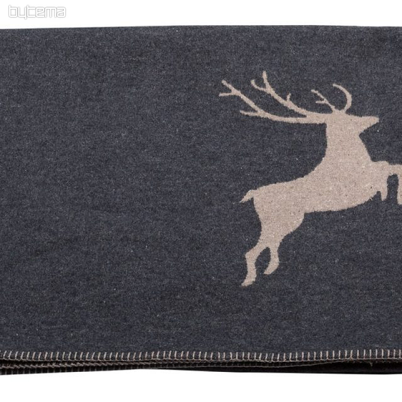 Manta de algodón DF SYLT DEER ANTRACITA