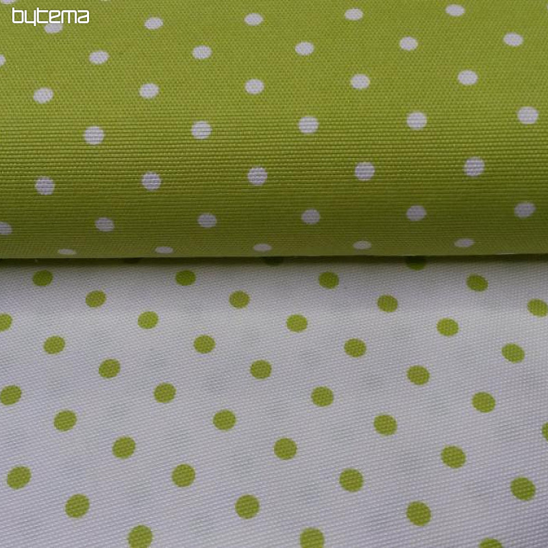 Tela decorativa combinación de lunares verdes