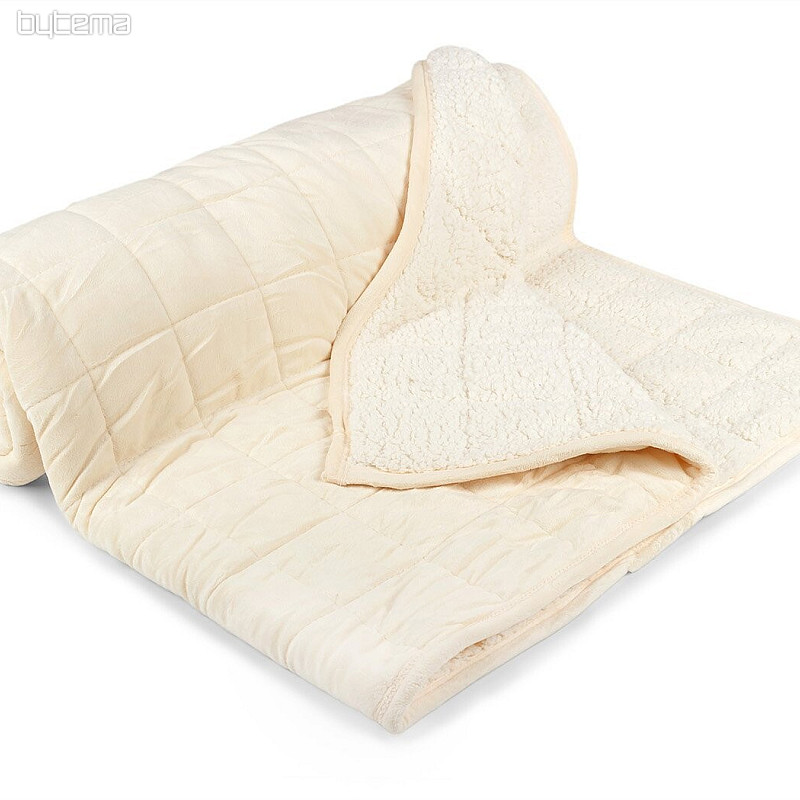 Manta microfibra EXTRA SUAVE OVEJA punto crema