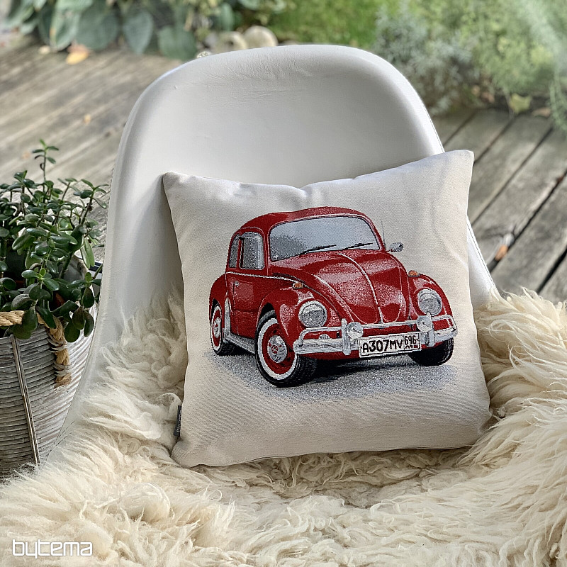 Funda de cojín tapiz VW BEETLE ROJO