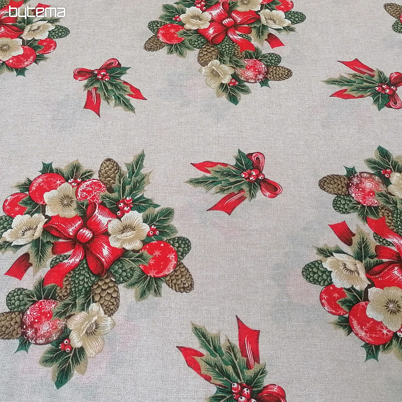 Tela decorativa Navidad CESMINA flor
