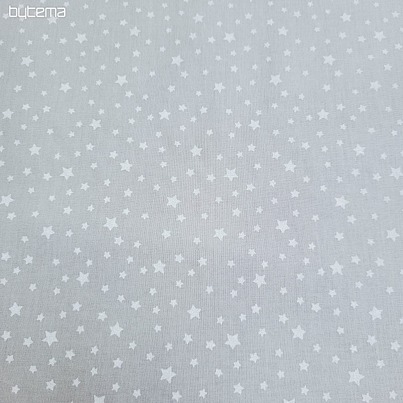Tela de algodón gris ESTRELLAS