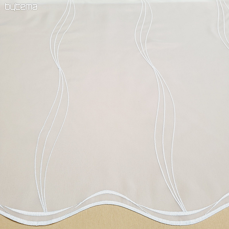 Cortina de lujo bordada blanca GERSTER 556/0001 blanco