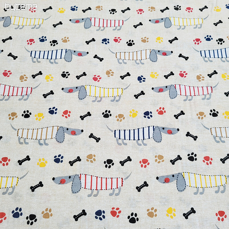 Tela decorativa DACHSHUND MORRIS gris