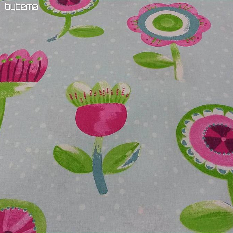 Tela infantil de algodón Tulipanes