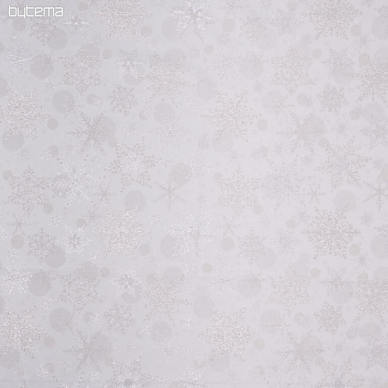 Tela jacquard decorativa FLAKES II. plata natural